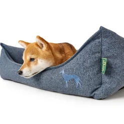Clearance Hunter Hundesofa Prag blau 90 x 70 cm