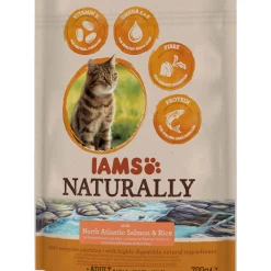 Discount iams Trockenfutter Naturally Katze Erwachsen Lachs 700 g