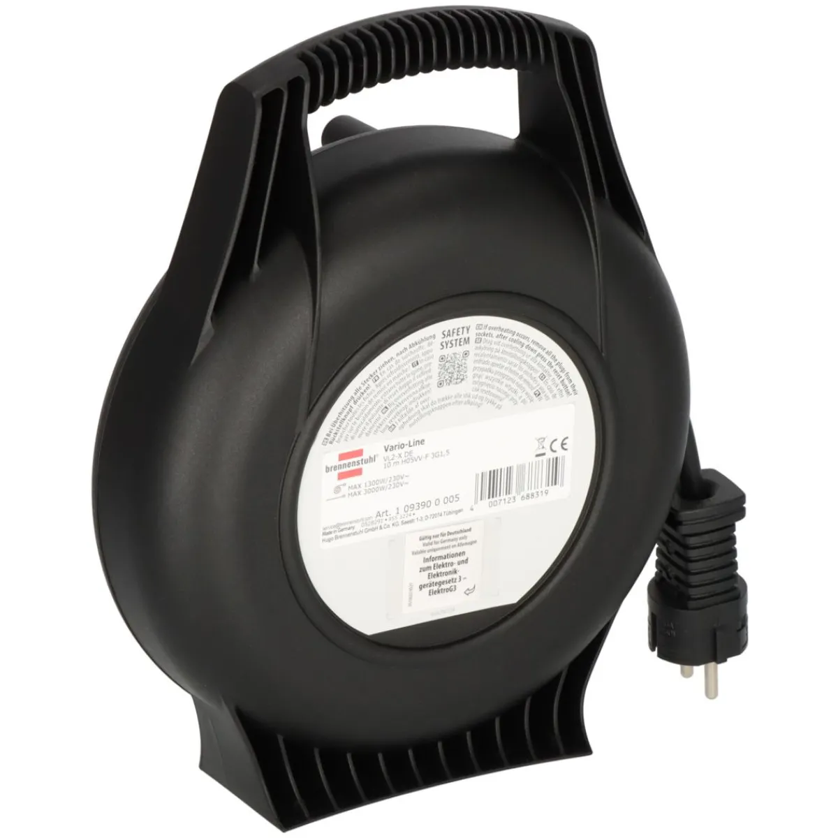 Discount Brennenstuhl Kabelbox Vario-Line VL2-X 10m4-fach schwarz H05VV-F3G1,5
