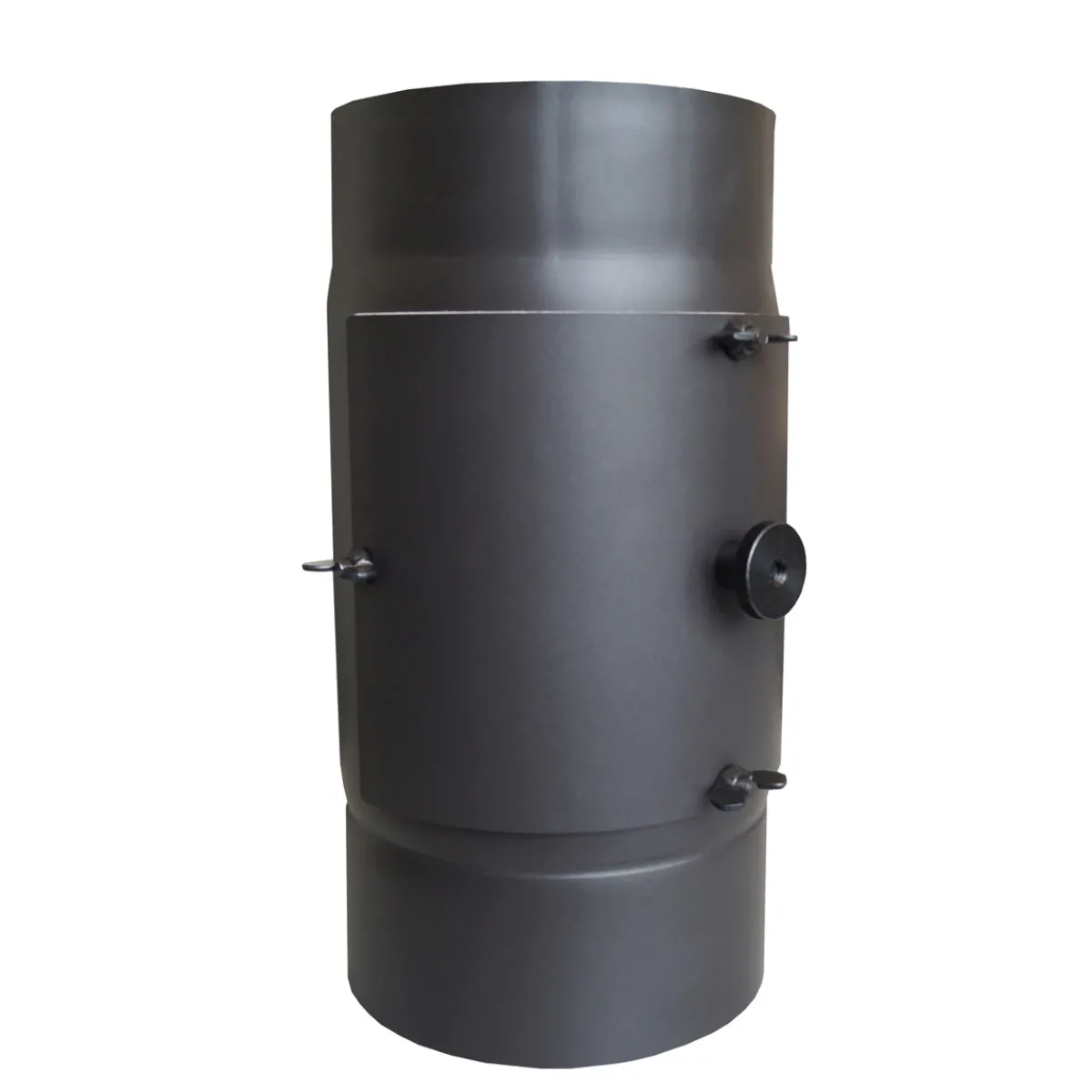 Hot Kaminfilter - KaminFILTERKat, Ø 150 mm, mit Revisionstür, Farbe: Dunkelgrau