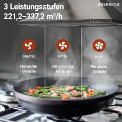 Discount Respekta Kaminhaube Edelstahl CH22058IXB60 CM