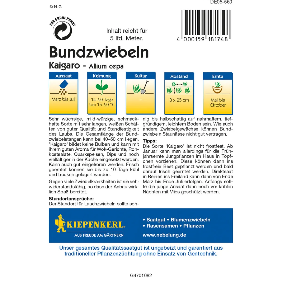 Hot Kiepenkerl Lauchzwiebel Kaigaro