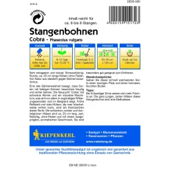 Hot Kiepenkerl Stangenbohne Cobra