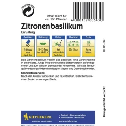 Hot Kiepenkerl Zitronenbasilikum einjährig