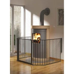 Clearance Dolle Kindersicherheitsgitter "BEN" Metallschwarz, 71x278 cm