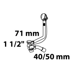 Clearance Kirchhoff Wannen-Ab- und Überlaufgarnitur ECO-SAVE KS 1 1/2"