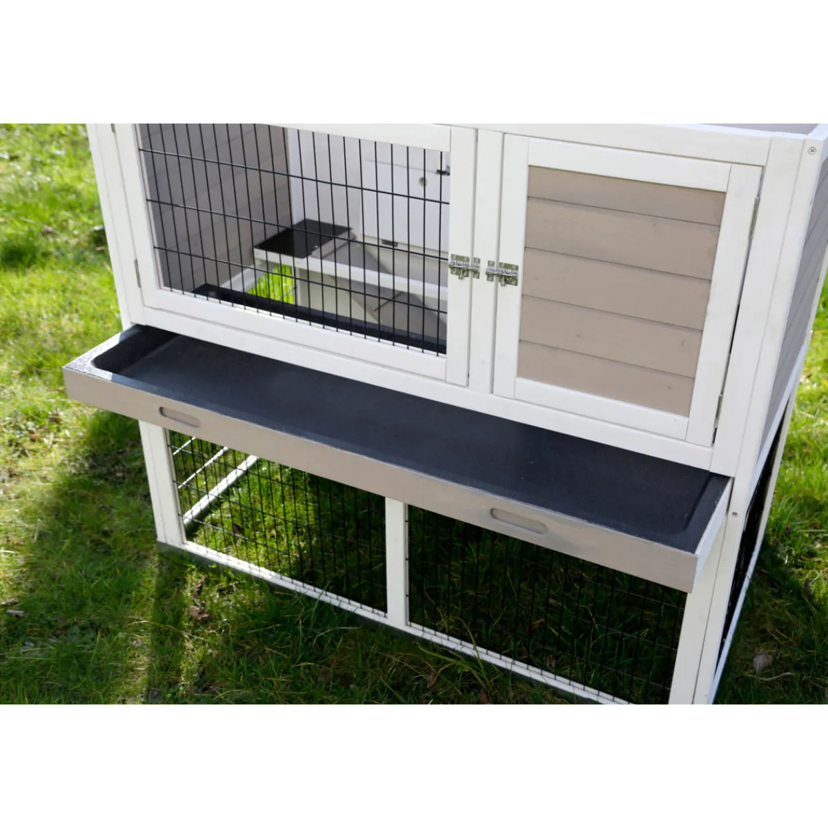 Best Kleintierstall Lucky 115 x 100 x 65 cm weiß-braun