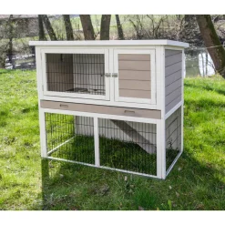 Best Kleintierstall Lucky 115 x 100 x 65 cm weiß-braun