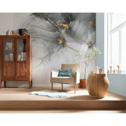 Clearance Komar Vlies Fototapete Ink Gold Flow 300x280 cm