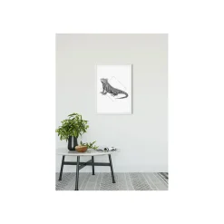Komar Wandbild Iguana White 50x70 cm
