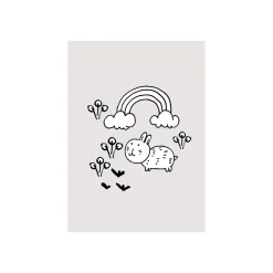 Outlet Komar Wandbild Scribble Bunny 50x70 cm