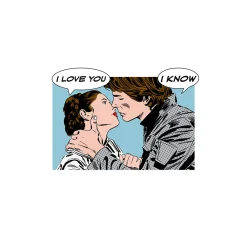 Best Komar Wandbild Star Wars Classic Comic Quote Leia Han 70x50 cm