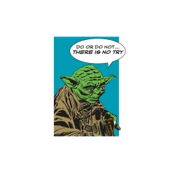 New Komar Wandbild Star Wars Classic Comic Quote Yoda 50x70 cm