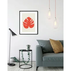 Hot Komar Wandbild Winter Tropics Black Panther Monstera 50x70 cm