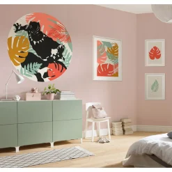 Hot Komar Wandbild Winter Tropics Black Panther Palm Leaf 50x70 cm