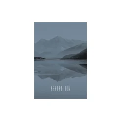 Komar Wandbild Word Lake Reflection Steel 50x70 cm