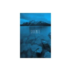 Hot Komar Wandbild Word Lake Silence Blue 50x70 cm