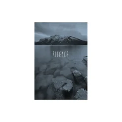 Hot Komar Wandbild Word Lake Silence Steel 50x70 cm