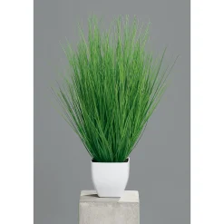 New Kunstgras im Kunststofftopf weiß 55 cm