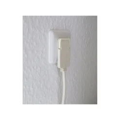 Brennenstuhl Kurzverlaengerungsleitung weiss mitWinkel-Flachstecker 5m H05VV-F3G1,5