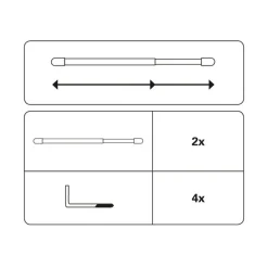 Discount Gardinia K-Vitragest. extra 80cm weiß