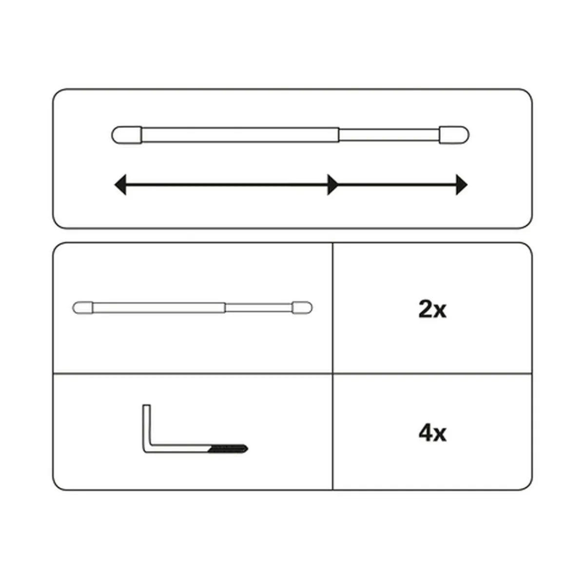 Discount Gardinia K-Vitragest. extra 80cm weiß