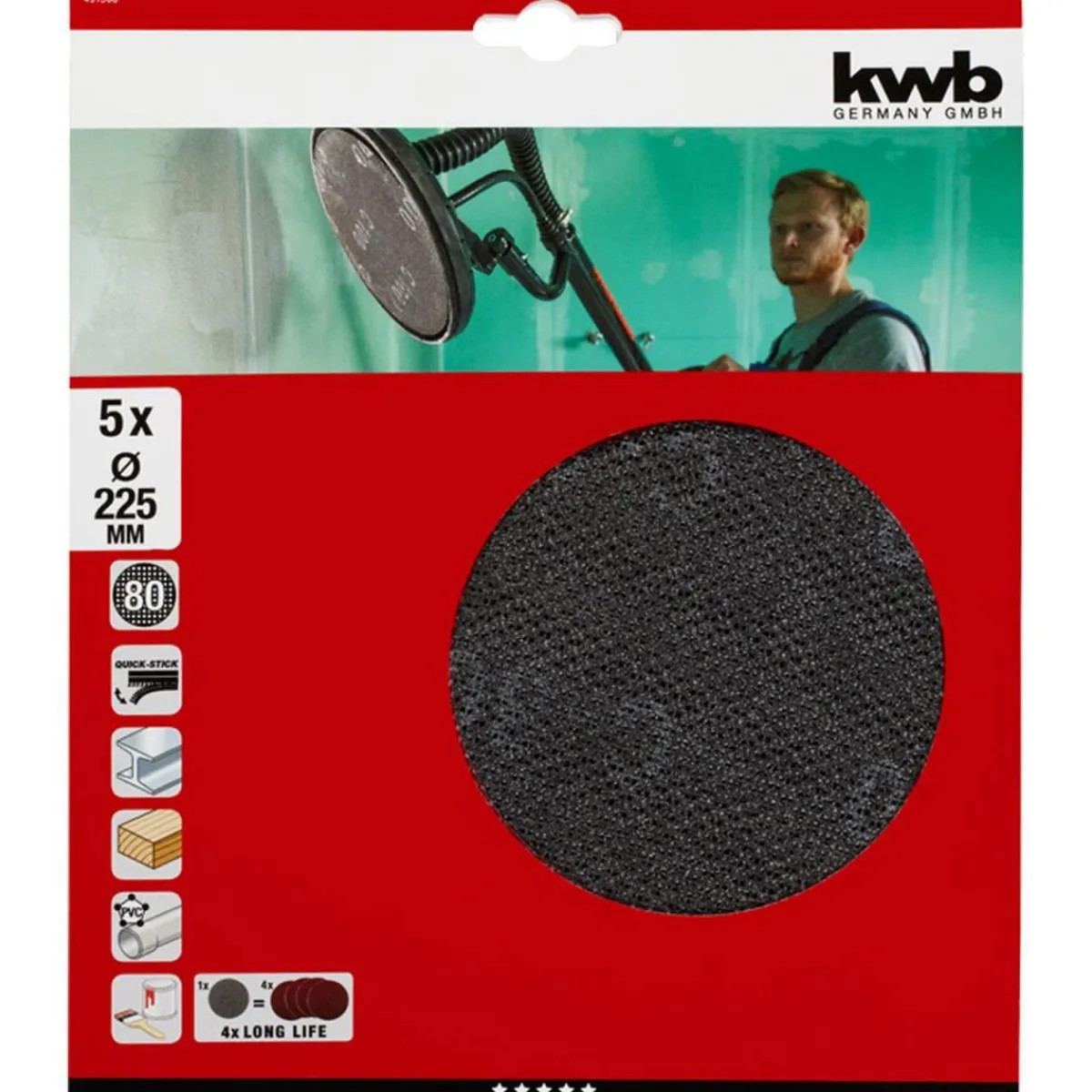 Discount kwb Gitterleinen für Langhalsschleifer Durchmesser 225 mm K80