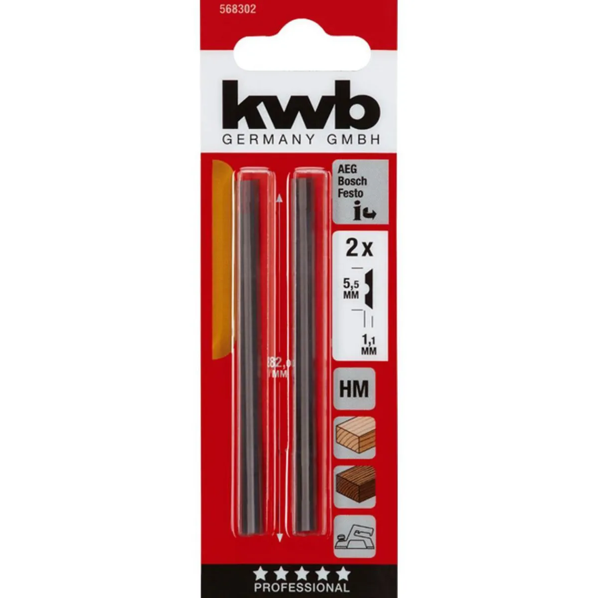 kwb Hobel-Wendemesser 82 mm