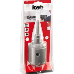 New kwb Hohlbohrkrone mit Schaft und Zentrierbohrer Durchmesser 66 mm