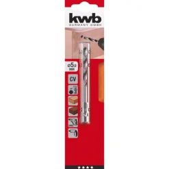Online kwb Holzspiralbohrer mit Sechskantaufnahme 1/4" Durchmesser 5 mm