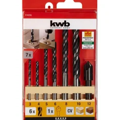 New kwb Holzspiralbohrersatz 8 teilig