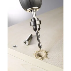 Best kwb Holzspiralbohrer-Set mit Aufstecksenker und Tiefenstop 3 teilig Durchmesser 3 mm