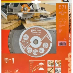 Clearance kwb Kreissägeblätter Easy Cut für Handkreissägen Durchmesser 200x16 mm