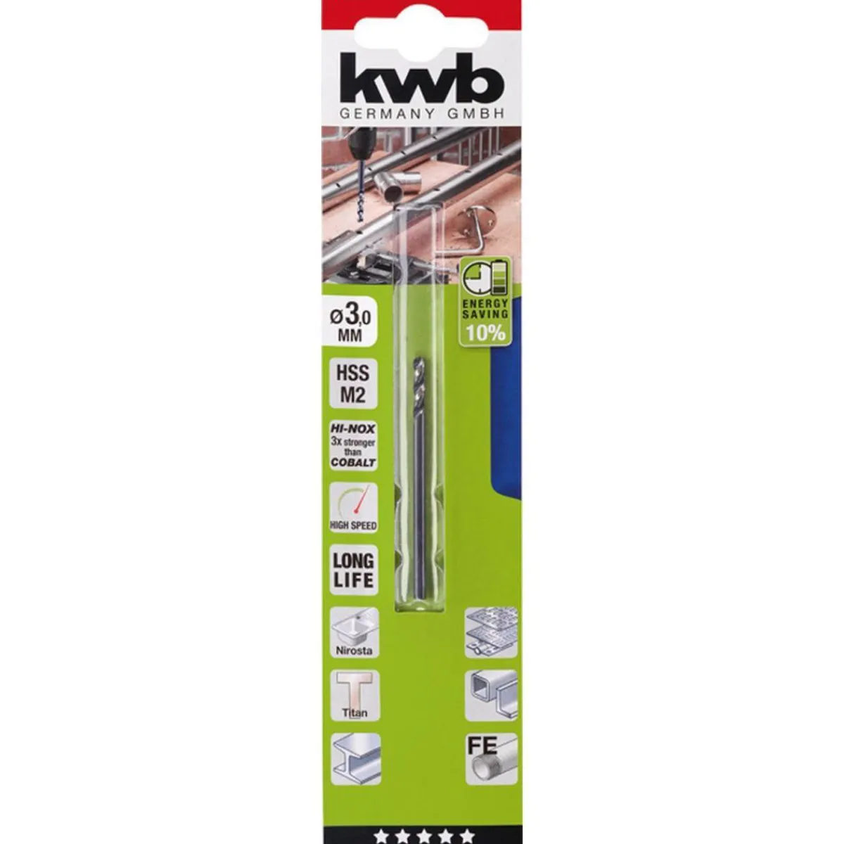 Best kwb Metallbohrer Hi-Nox M2 Durchmesser 3 mm