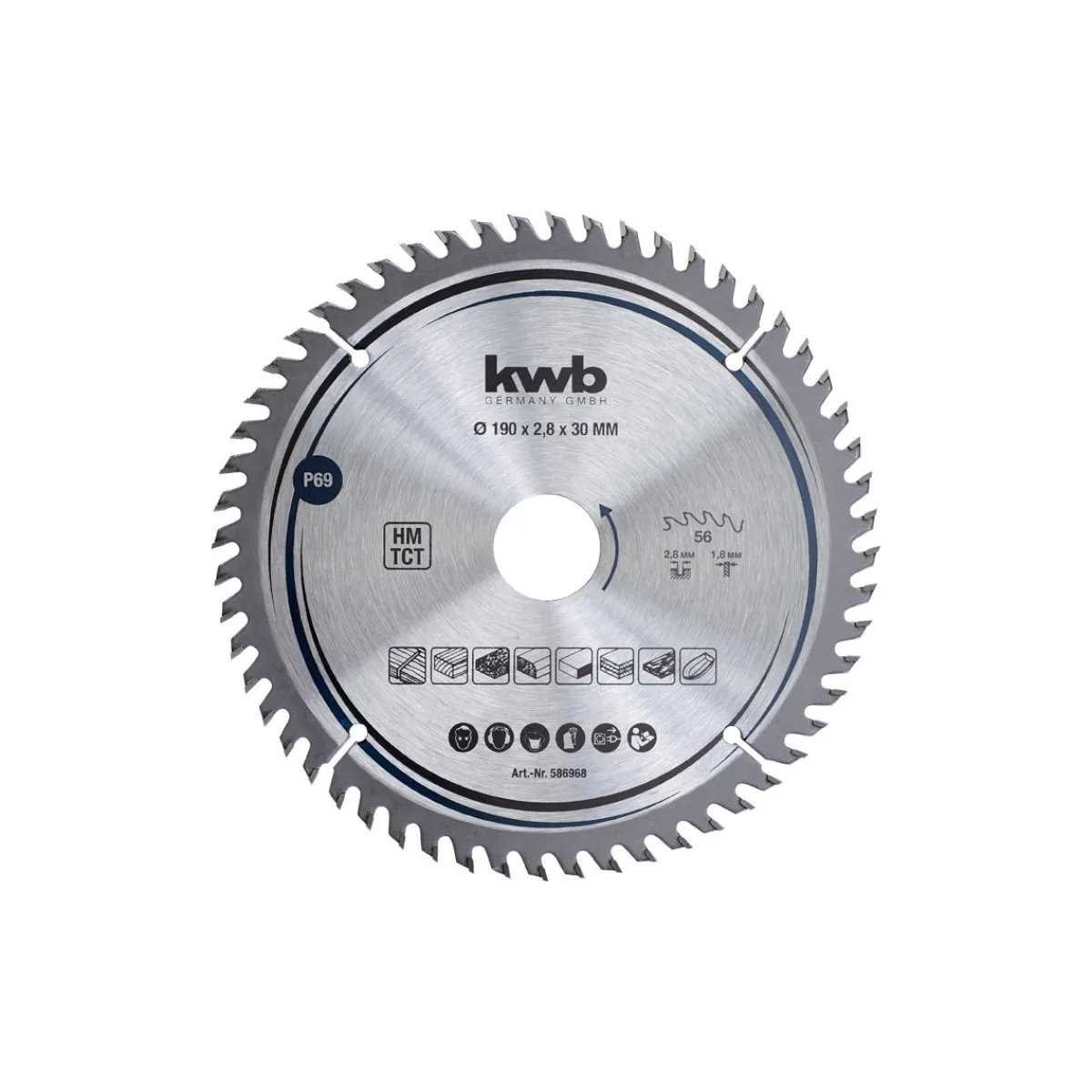 Clearance kwb Präzisions-Kreissägeblätter für Handkreissägen Durchmesser 190x30 mm