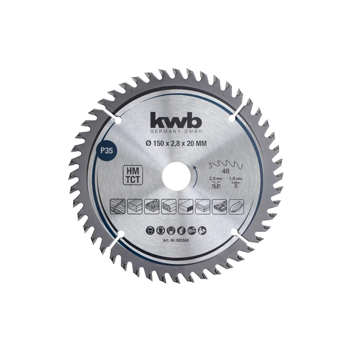 Online kwb Präzisions-Kreissägeblätter für Handkreissägen Durchmesser 150x20 mm
