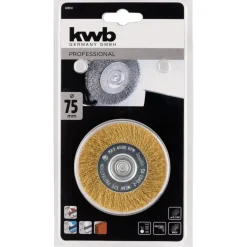 New kwb Scheiben- Bürste Messing fein 75mm SB