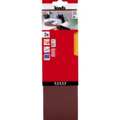 Outlet kwb Schleifbänder Holz und Metall 75 x 533 mm K150
