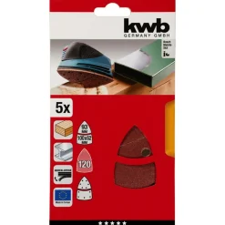 Best kwb Schleifdreiecke Quick Stick Holz und Metall K120