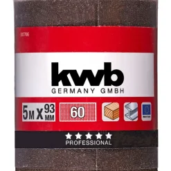 Outlet kwb Schleifmittel-Rollen Holz und Metall 5 m x 93 mm K60
