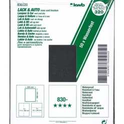 Outlet kwb Schleifpapier Lack und Auto wasserfest 230 x 280 mm K320
