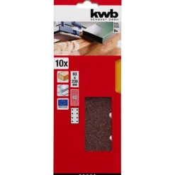 Discount kwb Schleifstreifen Holz und Metall 93 x 230 mm K40