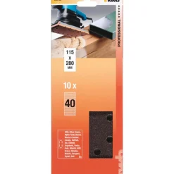 Best kwb Schleifstreifen Holz und Metall 115 x 280 mm K40