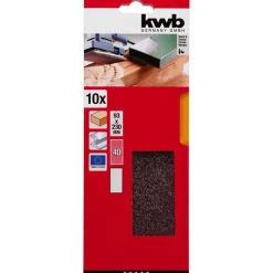 kwb Schleifstreifen Holz und Metall 93 x 230 mm K40