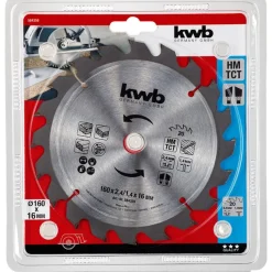 New kwb Spanplattensägeblatt für Handkreissäge Durchmesser 160x16 mm