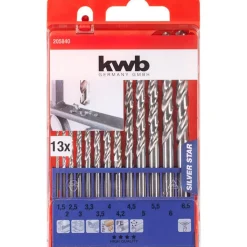 New kwb Spiralbohrer Silver Star 13 teilig