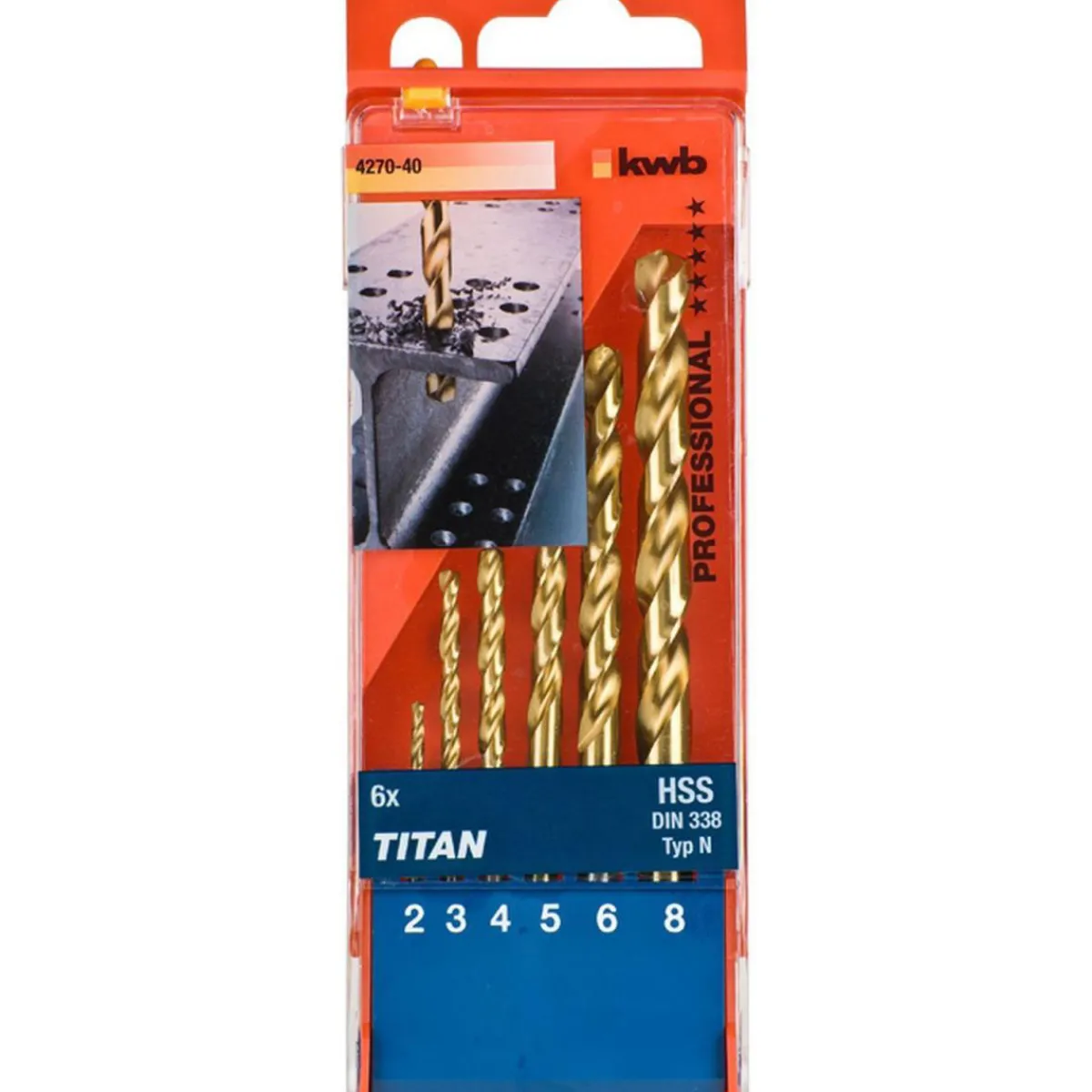 Outlet kwb Spiralbohrer Titan 6 teilig
