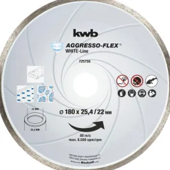kwb Trennscheiben Aggreso Flex White Line Diamant Durchmesser 180 mm