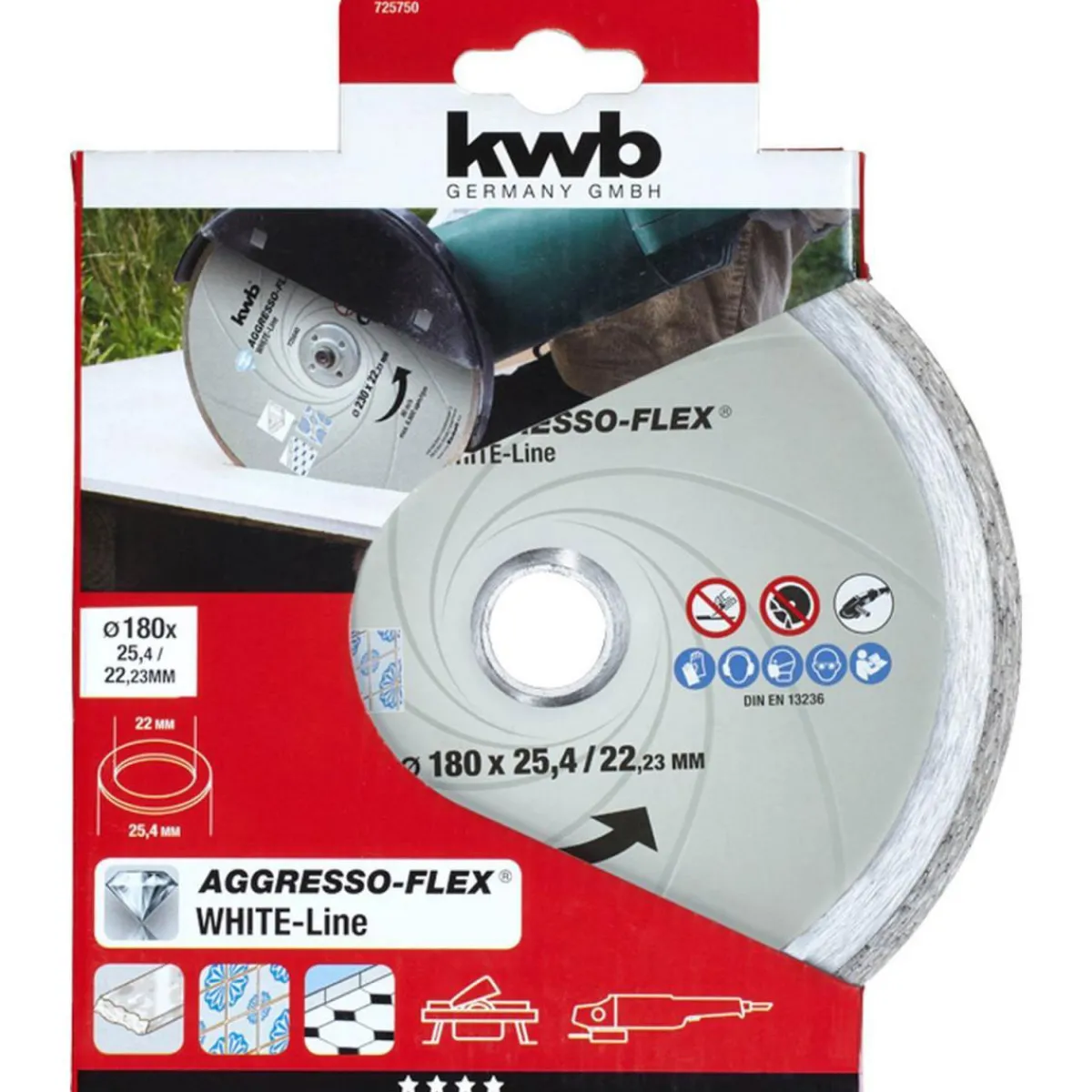 kwb Trennscheiben Aggreso Flex White Line Diamant Durchmesser 180 mm