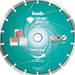 Best kwb Trennscheiben Diamant Cut-Fix Green-Line Durchmesser 230 mm